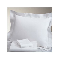 Ornamental pillow cases white sateen hotel quality 50/50...