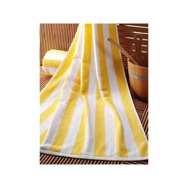 Hotel Wellness Towel yellow-white striped 70/140 cm colour
