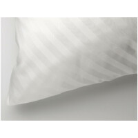 Federe cuscini albergo damascato a righe diagonali bianco 135x200 cm