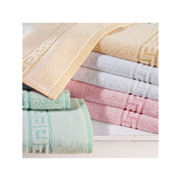 Hotel Towel Cotton Basic 70/140 white almond green 50x100 cm