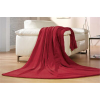 Hotel fleece blanket microfibre 150/200 cherry