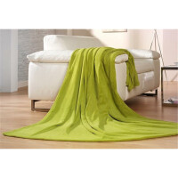 Hotel fleece blanket microfibre green