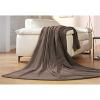 Hotel fleece blanket microfibre 150/200 brown