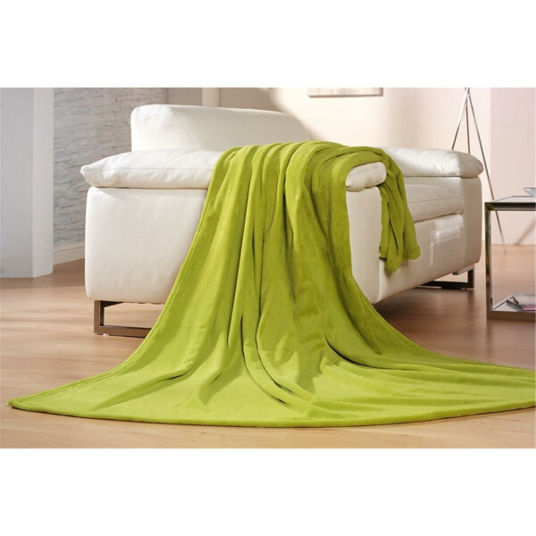 Hotel fleece blanket microfibre green 150x200 cm