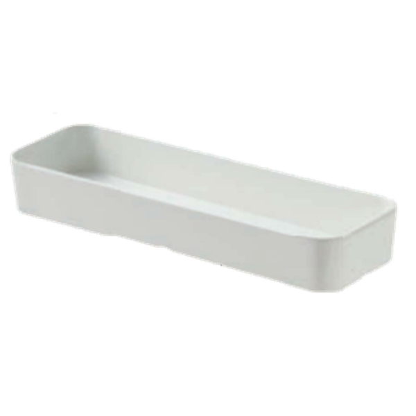 Behälter aus weißem Melamin, mit geraden Kanten Behälter aus weißem Melamin, mit geraden Kanten 28x9x4 cm