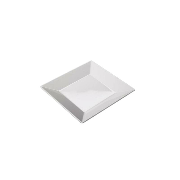 Vassoio portafoto in melamina quadrato 20x20x2,5 cm bianco