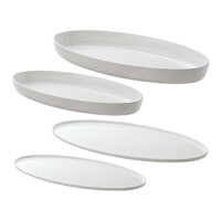 Snow Line - White melamine oval tray