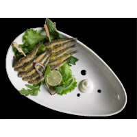 Oval plate in melamine 33,5x20x6h cm