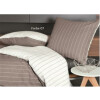 Tango stripes reversible bed 135/200+50/80 cm taupe 07