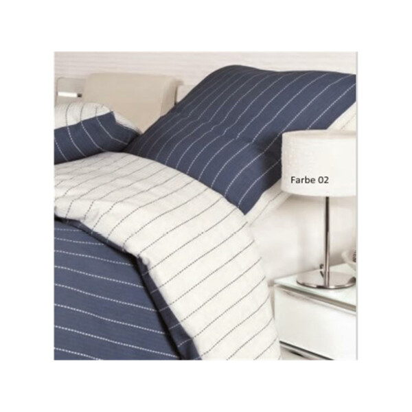 Tango stripes reversible bed 135/200+80/80 cm denim blue 02