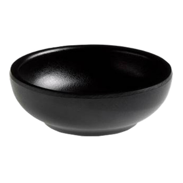 Runde Fingerfood-Schüssel aus Melamin Ø7x3,5 cm schwarz
