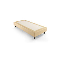 Hotel box bed pocket spring core Tecno leather fireproof "Box Spring" mokka 90x190 cm From 10 pieces upwards