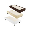 Hotel box bed pocket spring core Tecno leather fireproof "Box Spring" mokka 90x190 cm From 10 pieces upwards
