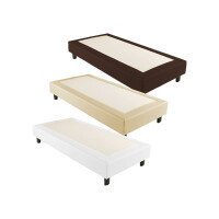 Hotel box bed pocket spring core Tecno leather fireproof "Box Spring" white 90x200 cm From 1 piece to 9