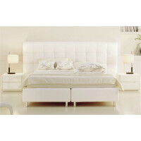 Hotel box bed pocket spring core Tecno leather fireproof "Box Spring" white 90x200 cm From 1 piece to 9