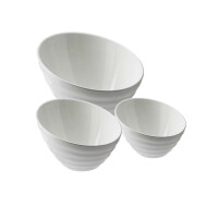 White melamine inclined bowl, available in three sizes in...