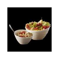 White melamine inclined bowl, available in three sizes in...