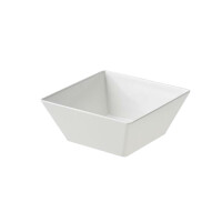 Square salad bowl in black or white melamine white 17,7x17,7x8,3 cm