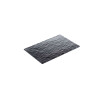 Black rectangular tray in slate effect melamine 26x16 cm