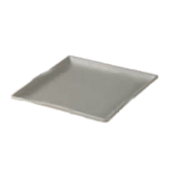Square tray in light gray melamine-17 x 7 x 1.8 cm