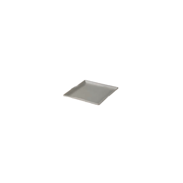 Vassoio quadrato in melaminico grigio chiaro-17 x 7 x 1,8 cm