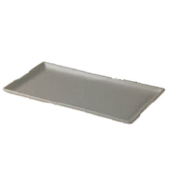 Rectangular tray in light gray melamine 27.8x14.3x2.2 cm