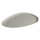 Ovaler Teller aus hellgrauem Melamin cm. 35x24,8x1,6 h