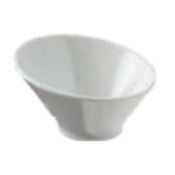 White melamine sloping bowl Ø9,3x5 cm