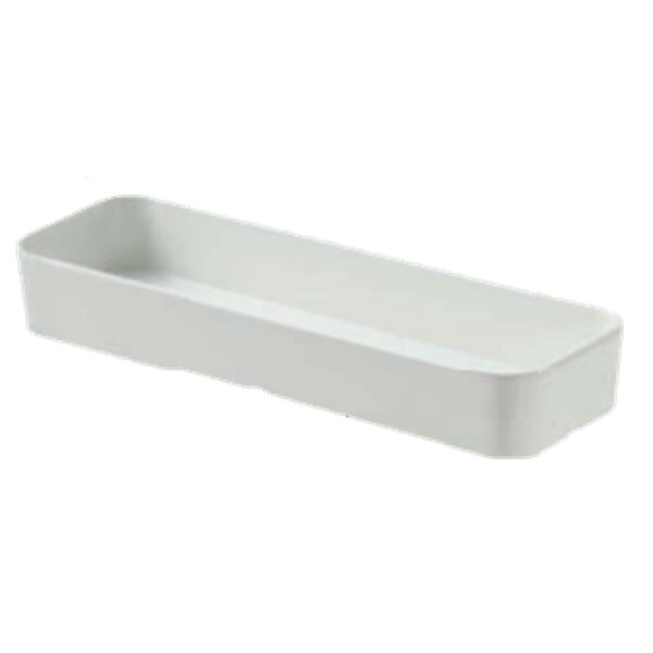 White melamine container with straight edges 28x9x4 cm