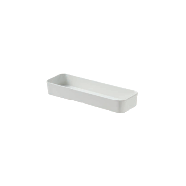 Behälter aus weißem Melamin, mit geraden Kanten 28x9x4 cm
