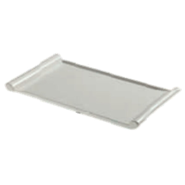 Rectangular white melamine tray 30x18x2,5 cm